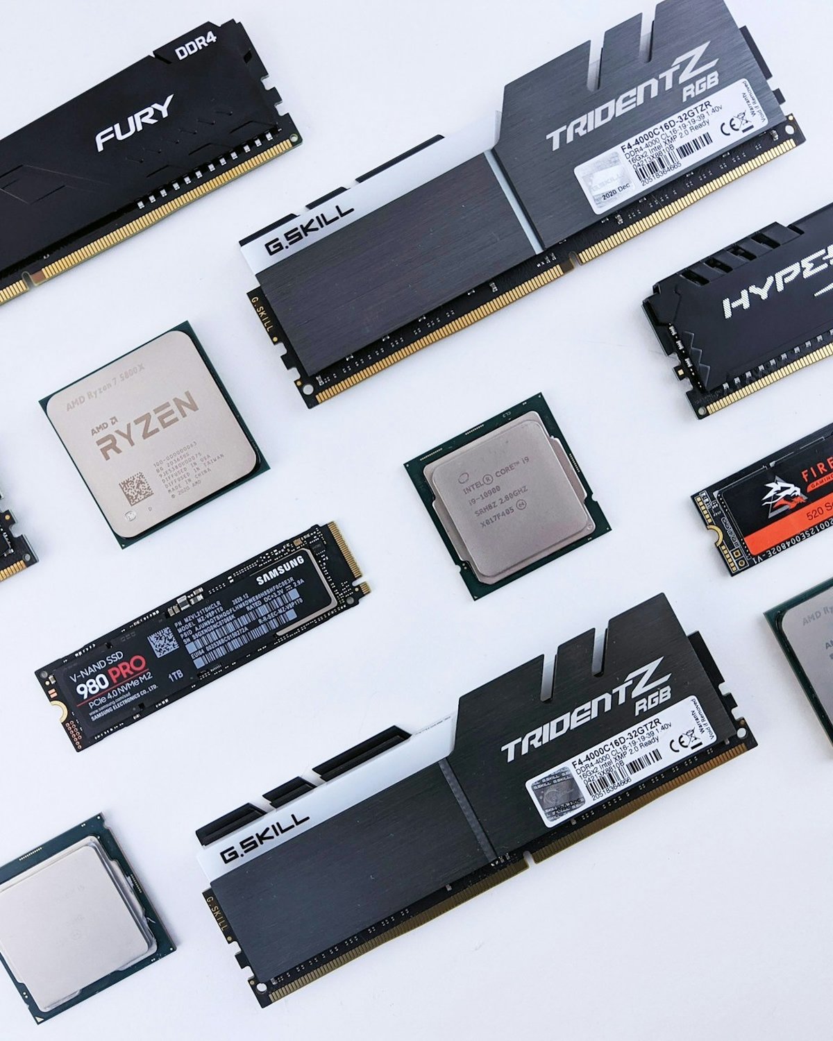 Computer hardware and memory modules, representing hands-on IT support